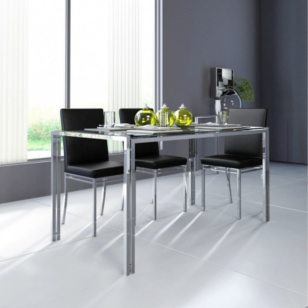 HANEY Minimalist Glass Dining Table
