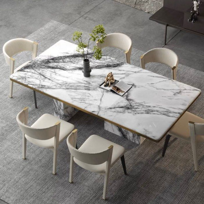 JAMIE Modern Natural Marble Dining Table