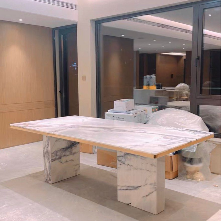JAMIE Modern Natural Marble Dining Table