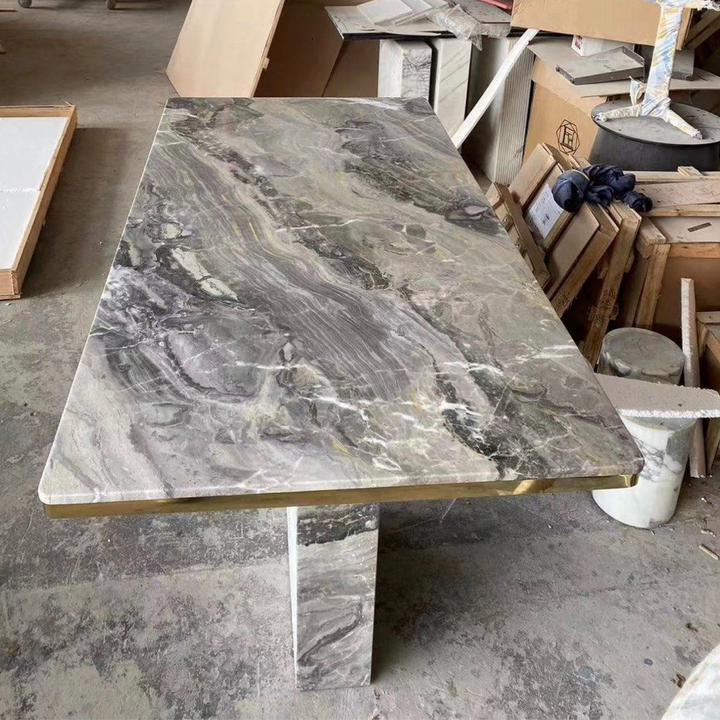 JAMIE Modern Natural Marble Dining Table