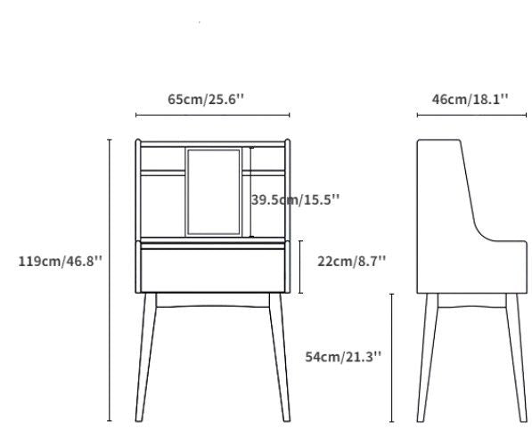 LIANO Wood Vanity Table