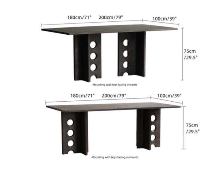 LICHI Solid Oak Dining Table