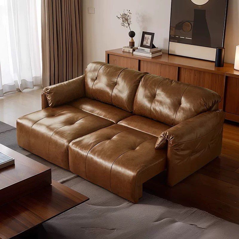 RYJAN Modern Genuine Leather Electric Sofa