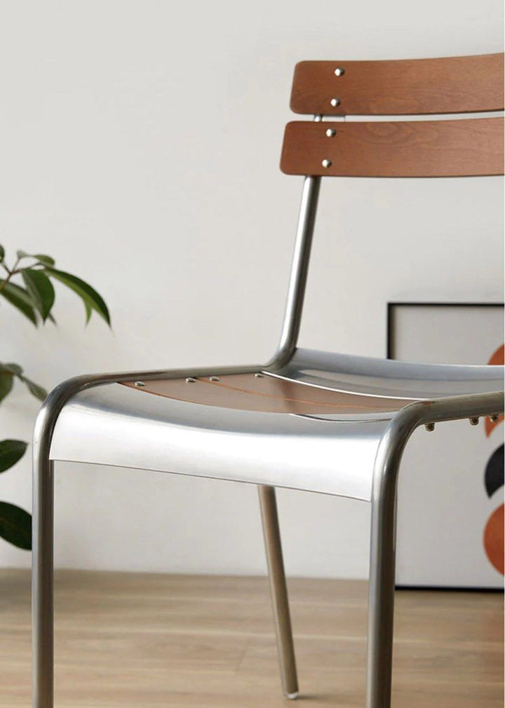 LIREF Solid Wood & Metal Chair