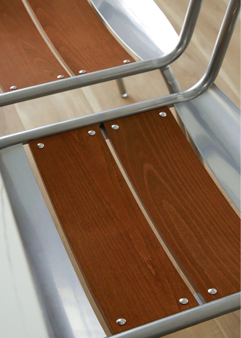LIREF Solid Wood & Metal Chair
