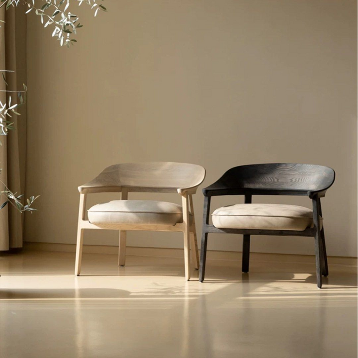 YUNA Japandi Solid Wood Lounge Chair