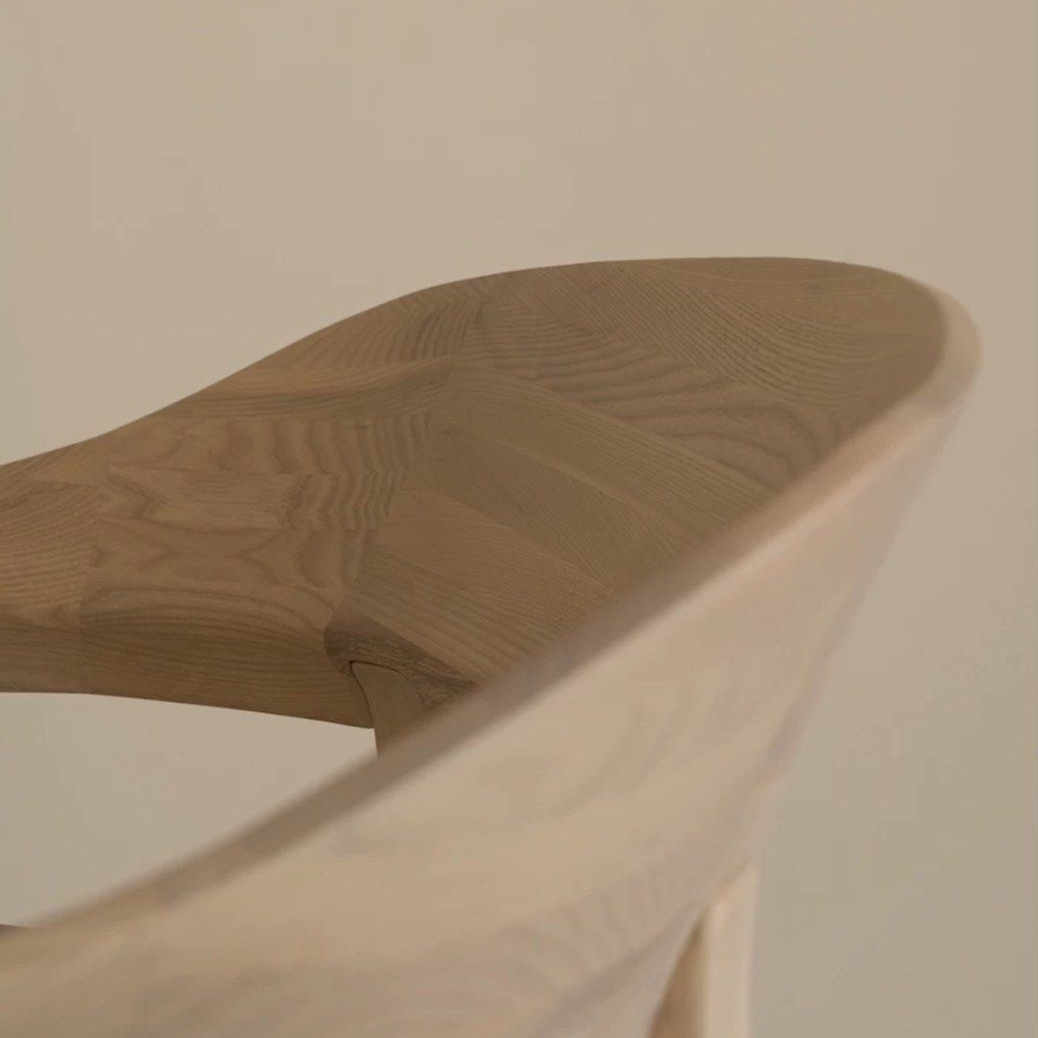 YUNA Japandi Solid Wood Lounge Chair