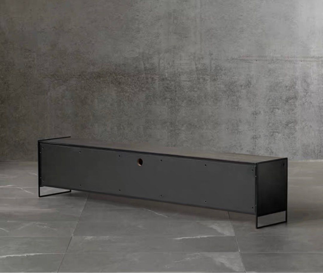 TELMAR Industrial Solid Wood TV Console
