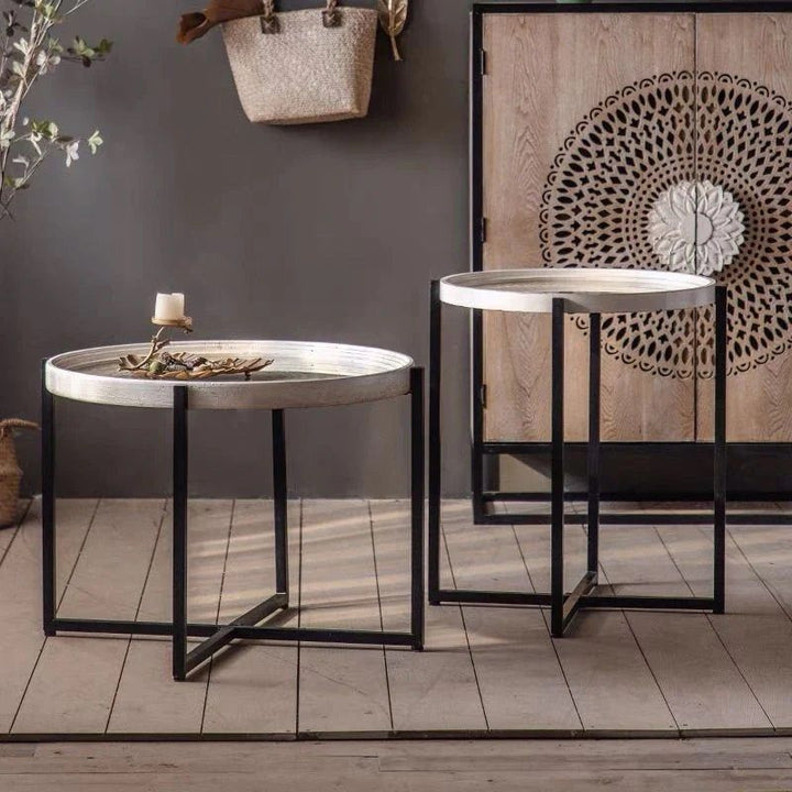 SETH Rustic End Table Set