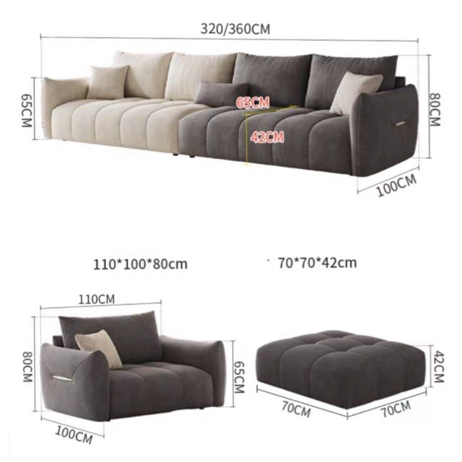 VESENIA Modern Velvet Sofa