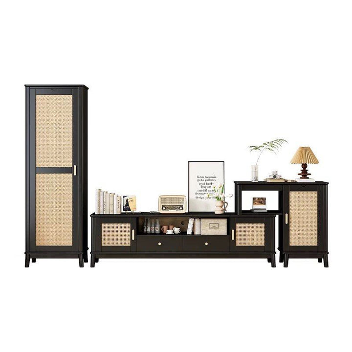 LUDO Japandi Rattan TV Console