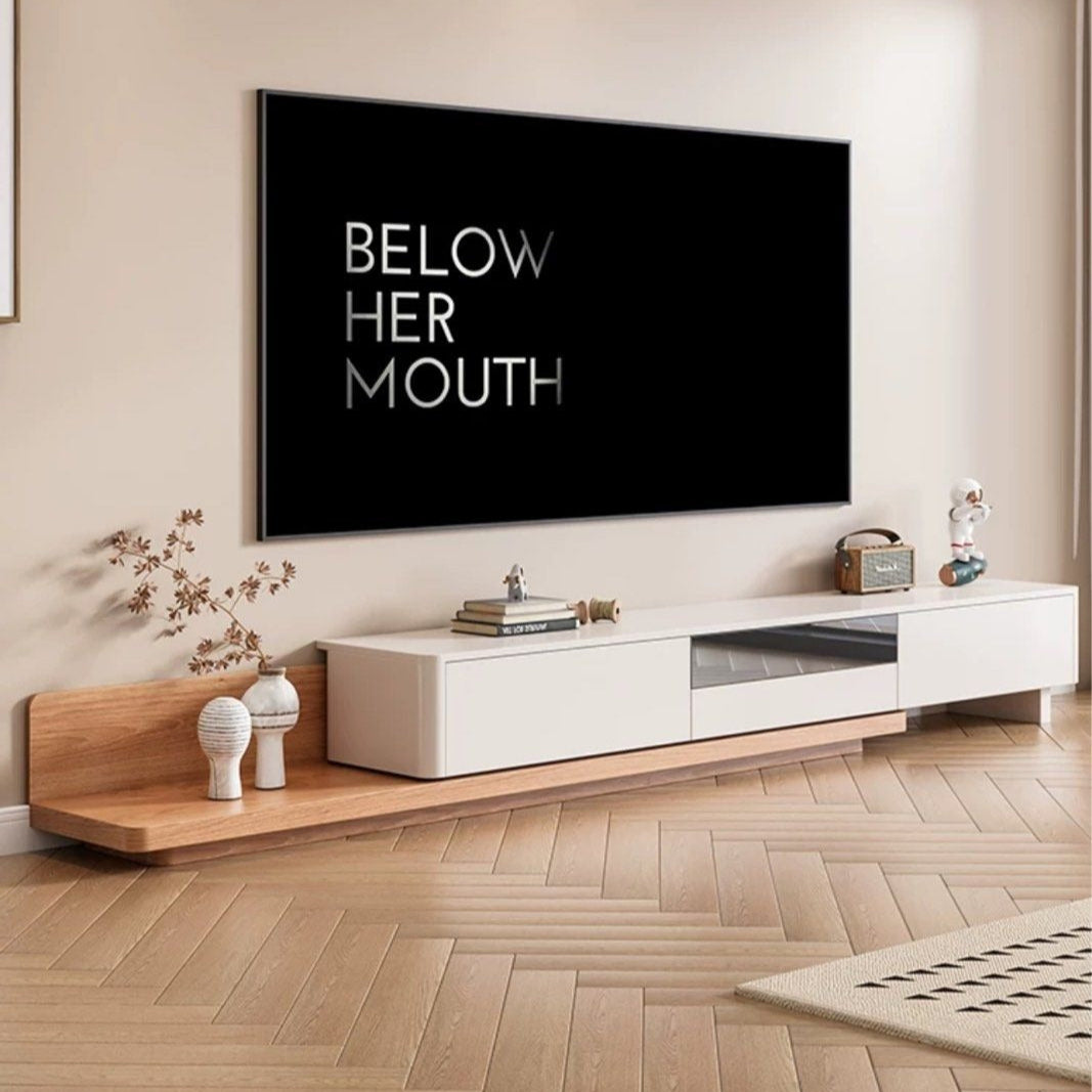 FUMIKO Japandi Extendable TV Console & Coffee Table