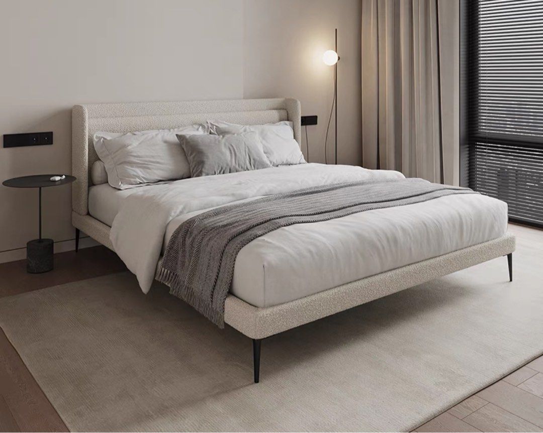 LOZAN Modern Boucle Bedframe