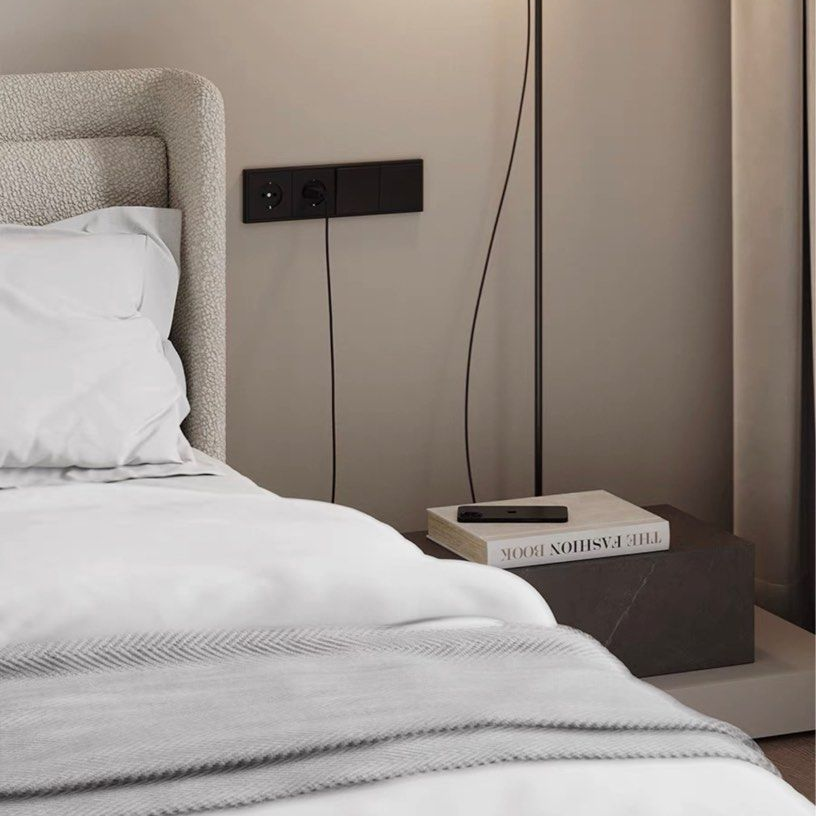 LOZAN Modern Boucle Bedframe