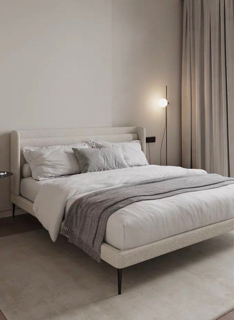 LOZAN Modern Boucle Bedframe