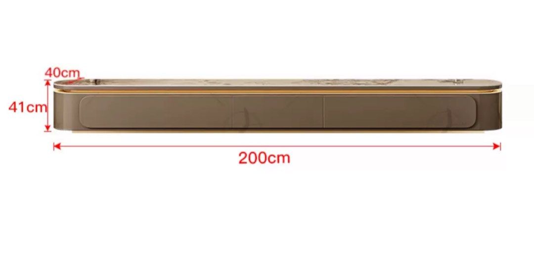 VORAK Modern Sintered Stone TV Console