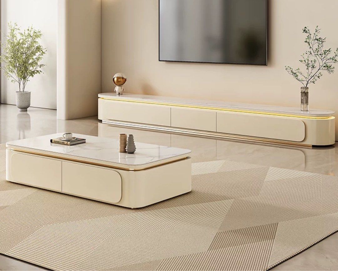 VORAK Modern Sintered Stone TV Console