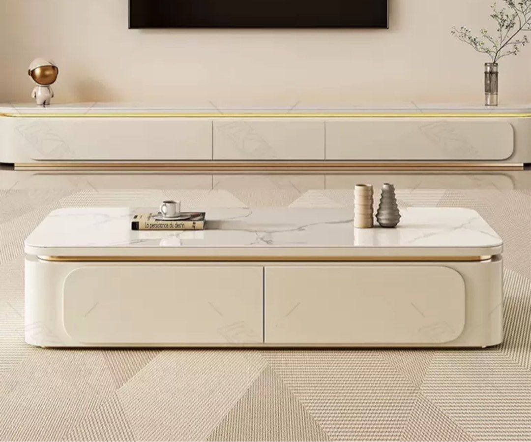 VORAK Modern Sintered Stone TV Console