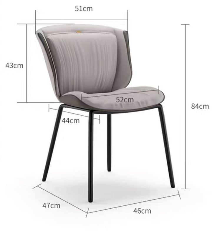 RON Modern Leather Dining Chairs