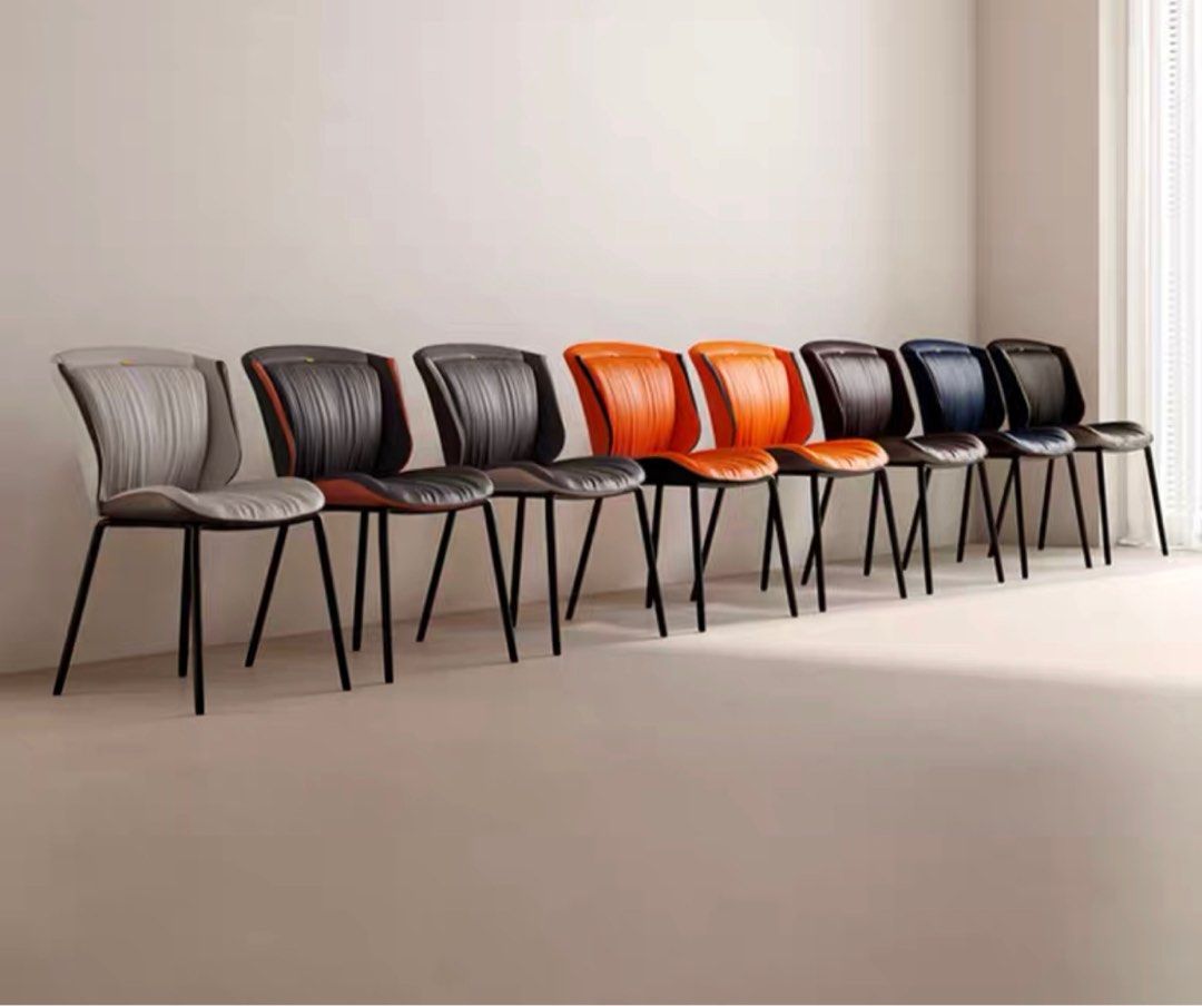RON Modern Leather Dining Chairs