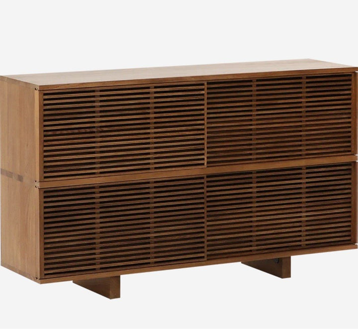 KEZIA Rustic Solid Wood Sideboard Cabinet