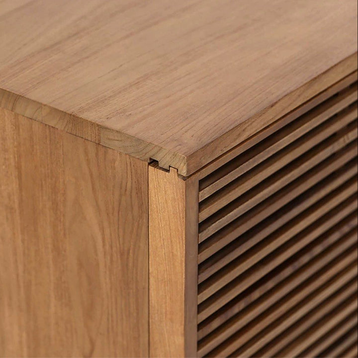 KEZIA Rustic Solid Wood Sideboard Cabinet