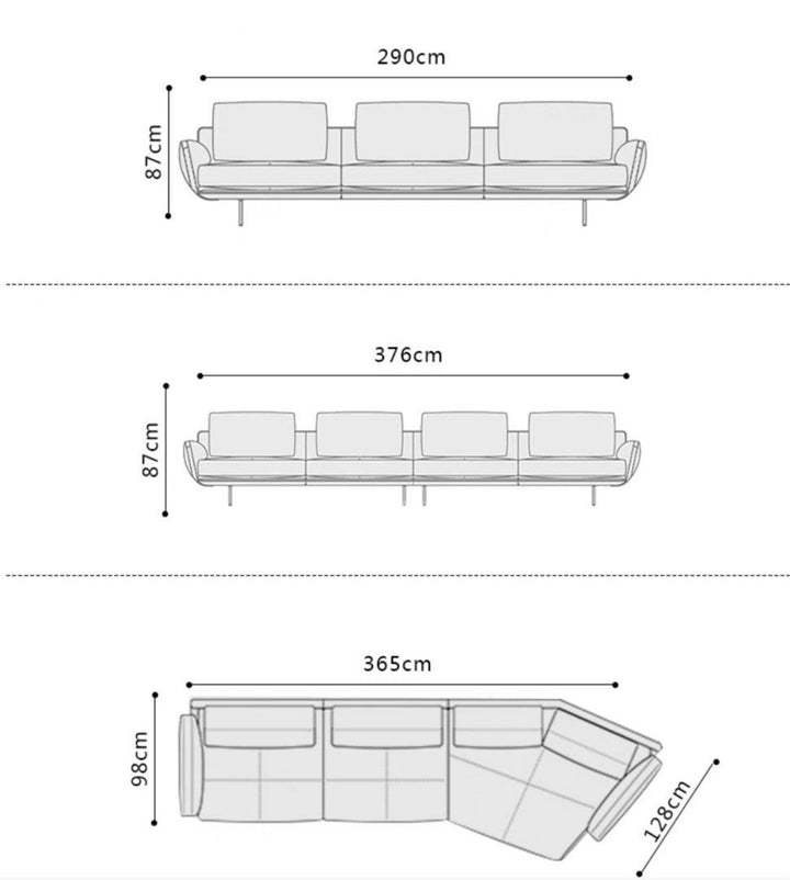 ORACINA Modern Angular Sectional Sofa