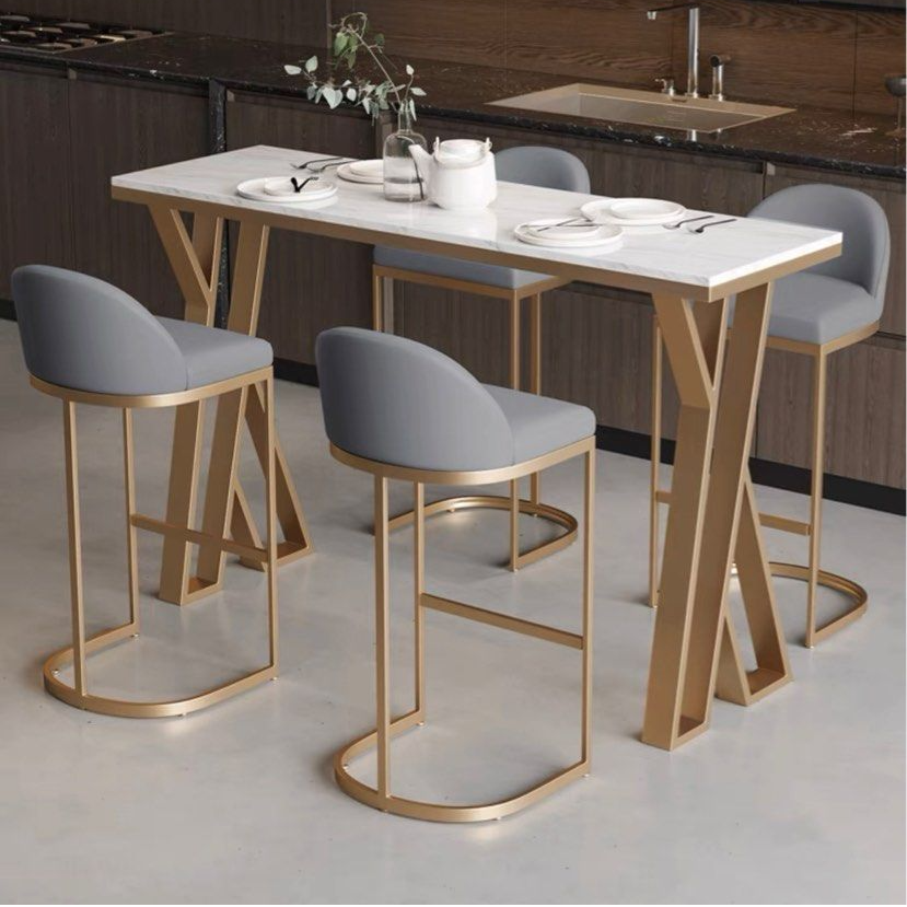 BEVA Modern Slate Bar Table & Stool