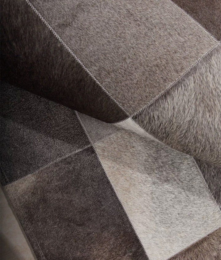VIMLE Modern Cowhide Leather Rug