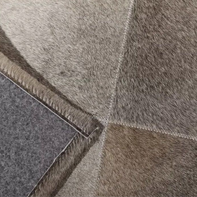 VIMLE Modern Cowhide Leather Rug