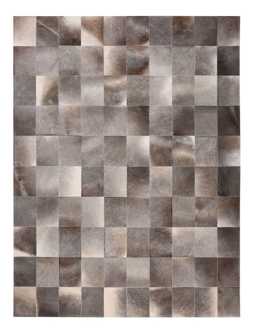 VIMLE Modern Cowhide Leather Rug