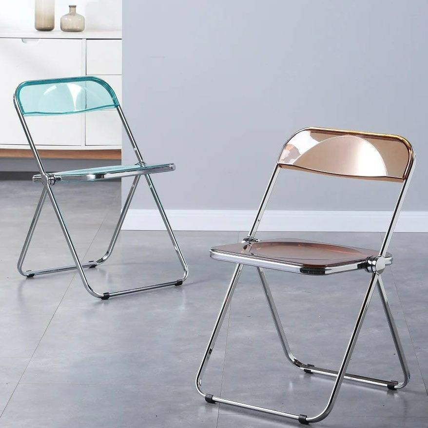 ZADA Acrylic Folding Dining Chair (Set of 2)