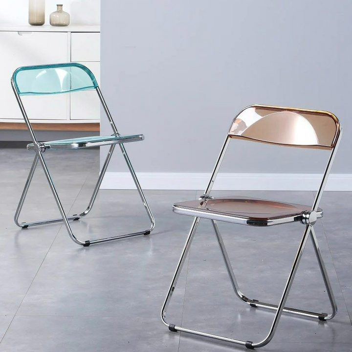 ZADA Acrylic Folding Dining Chair (Set of 2)