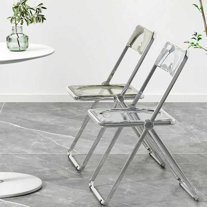 ZADA Acrylic Folding Dining Chair (Set of 2)