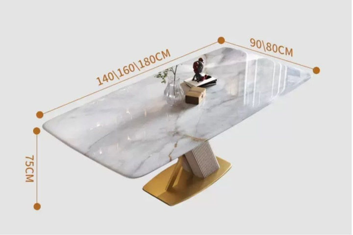 HUGHES Modern Marble Dining Table