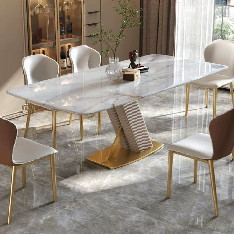 HUGHES Modern Marble Dining Table