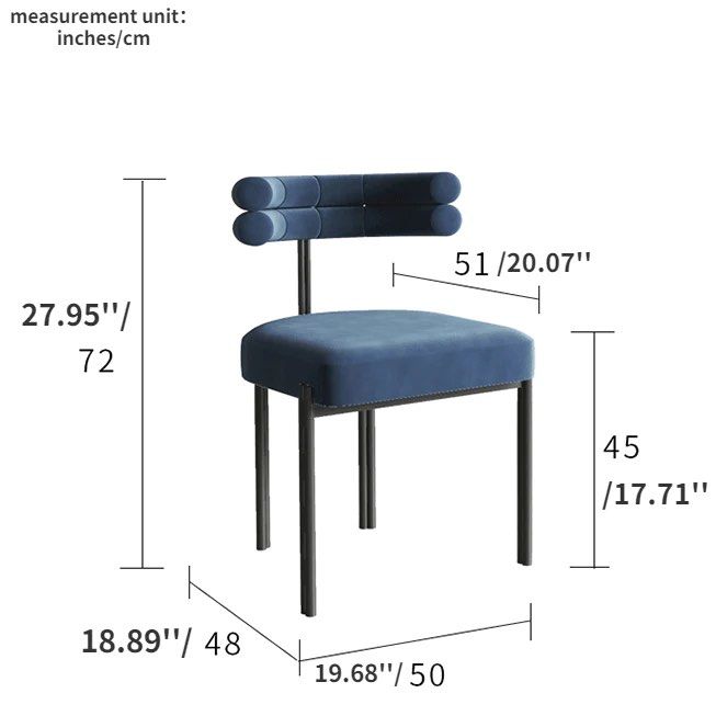 KEET Velvet Upholstered Chair (Set of 2)