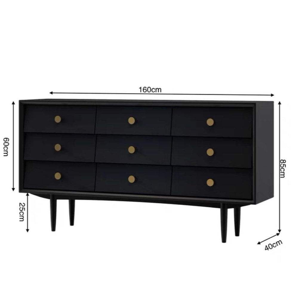 ANTONIO Mid-Century Solid Wood Sideboard