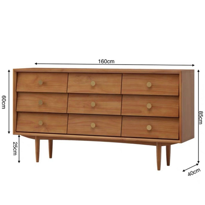 ANTONIO Mid-Century Solid Wood Sideboard