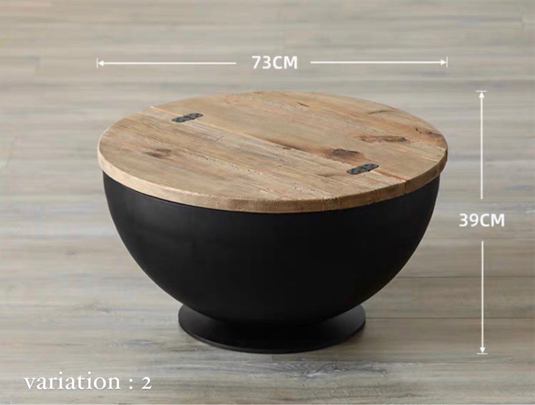 LEBLANC Rustic Solid Wood Coffee Table
