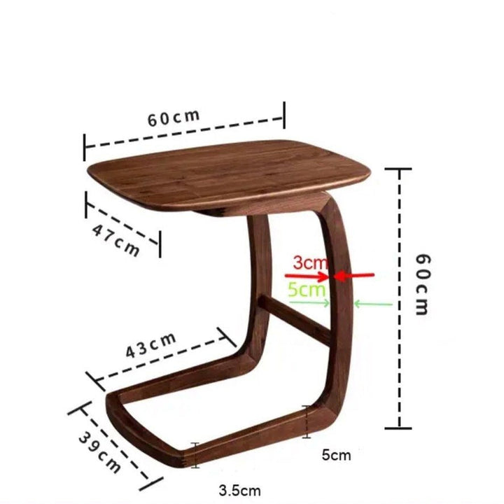 IRULAN Modern Solid Wood Side Table
