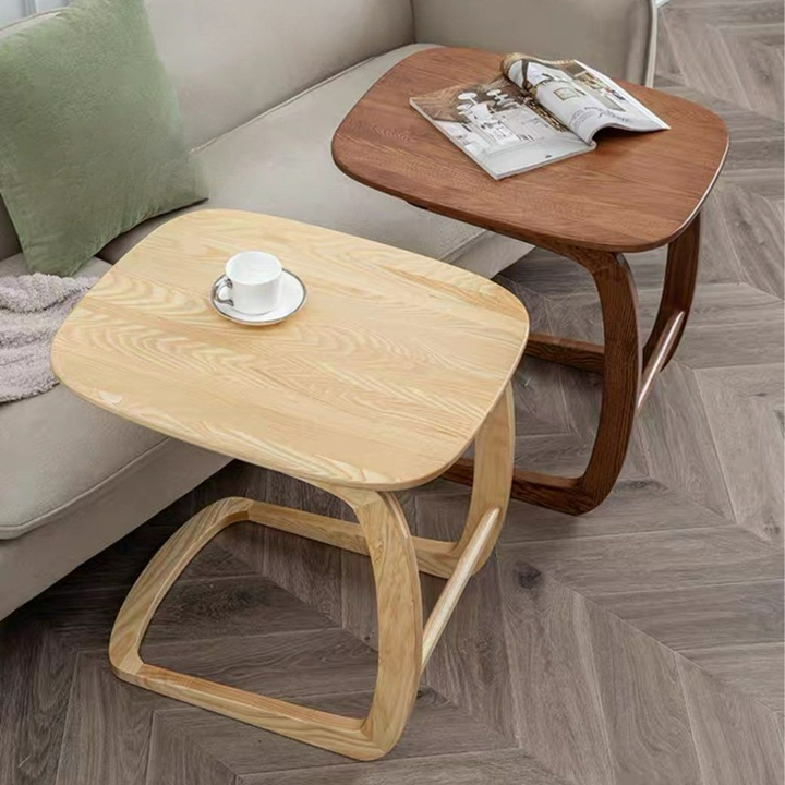 IRULAN Modern Solid Wood Side Table