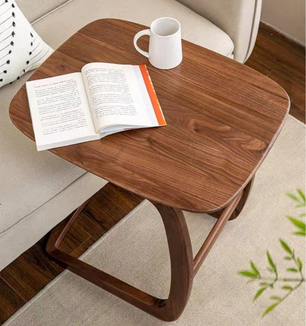 IRULAN Modern Solid Wood Side Table