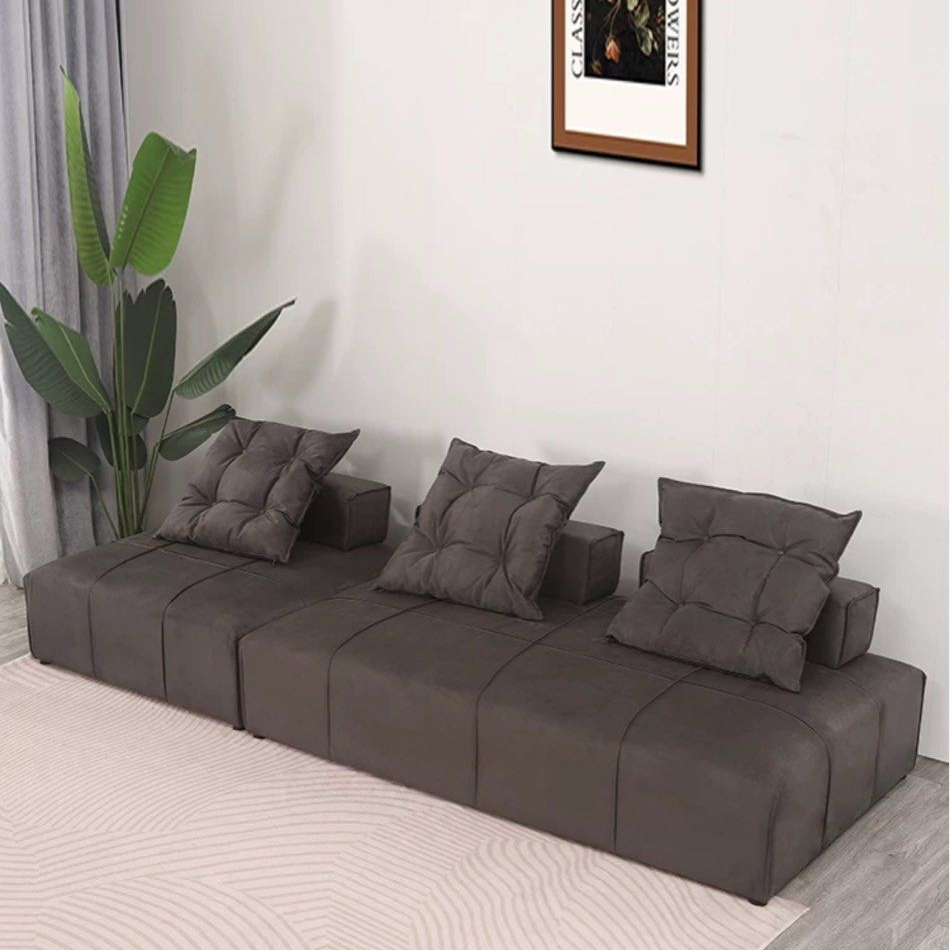 LIRANTO Modern Velvet Sectional Sofa