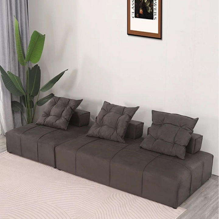 LIRANTO Modern Velvet Sectional Sofa