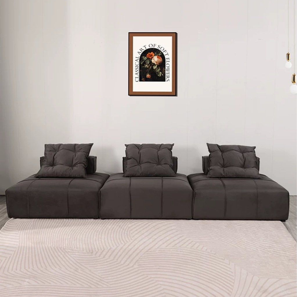 LIRANTO Modern Velvet Sectional Sofa