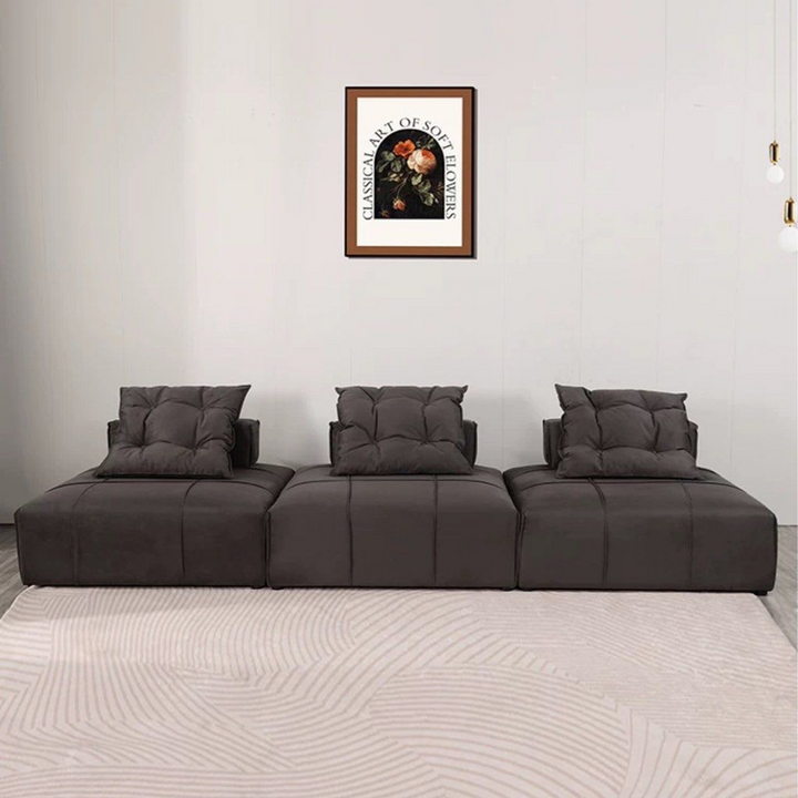 LIRANTO Modern Velvet Sectional Sofa
