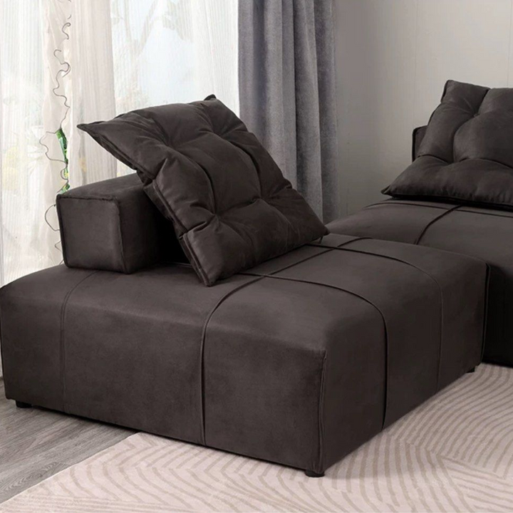 LIRANTO Modern Velvet Sectional Sofa