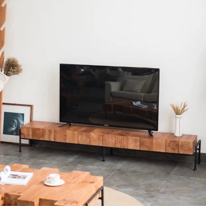 ZANDEL Rustic Solid Wood TV Console