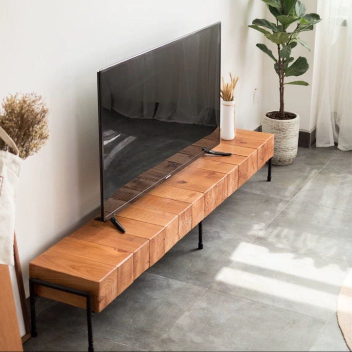 ZANDEL Rustic Solid Wood TV Console